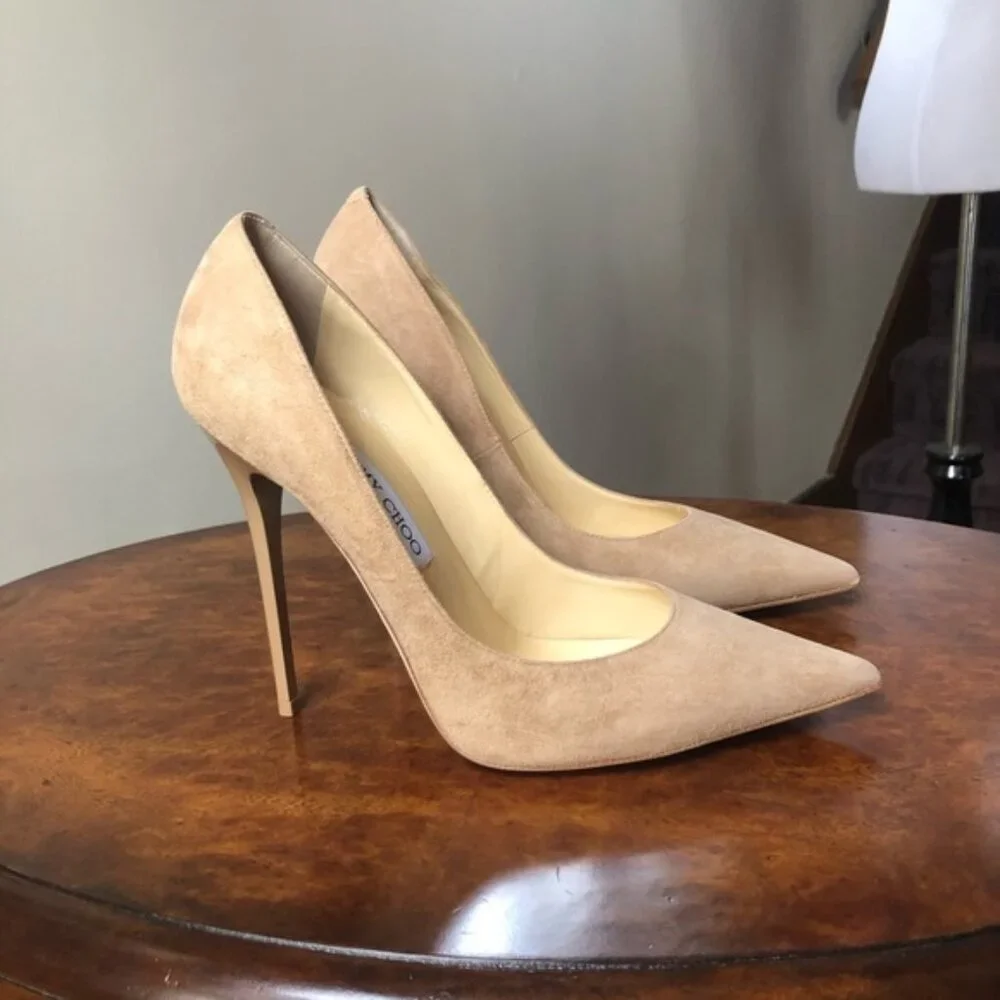 Jimmy Choo Anouk Suede Pumps 39.5 - Picture 5 of 6
